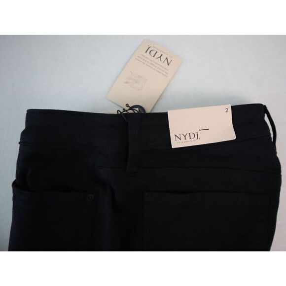 NYDJ MFOZ8678 Women's Sz 2 Black Harper Crop Slim Straight Fit Jeans - Picture 7 of 12